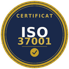 Siglă ISO 37001 — certificat nr. 004AM